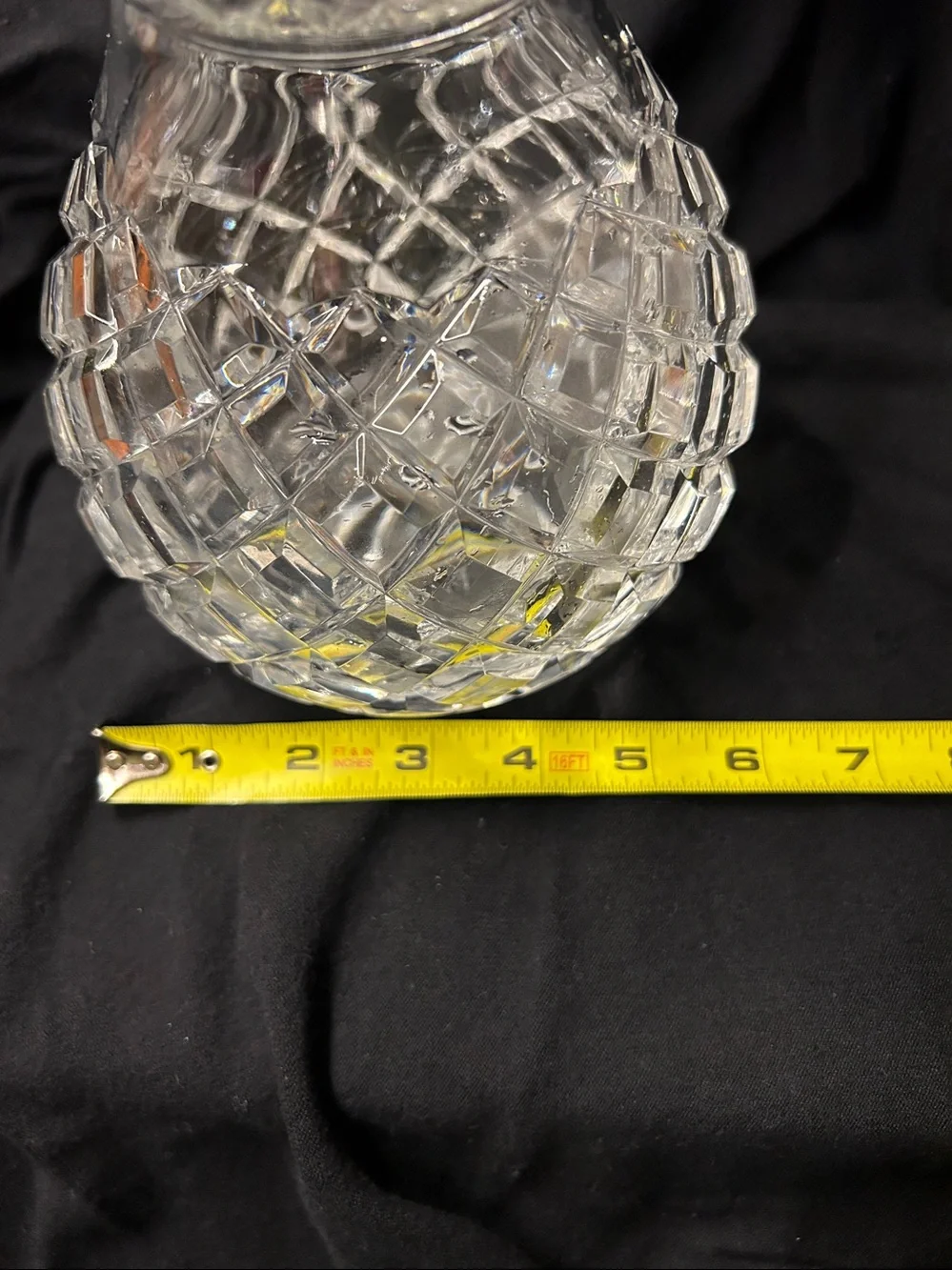 Clear Cut-Glass Decorative Decanter - Clear